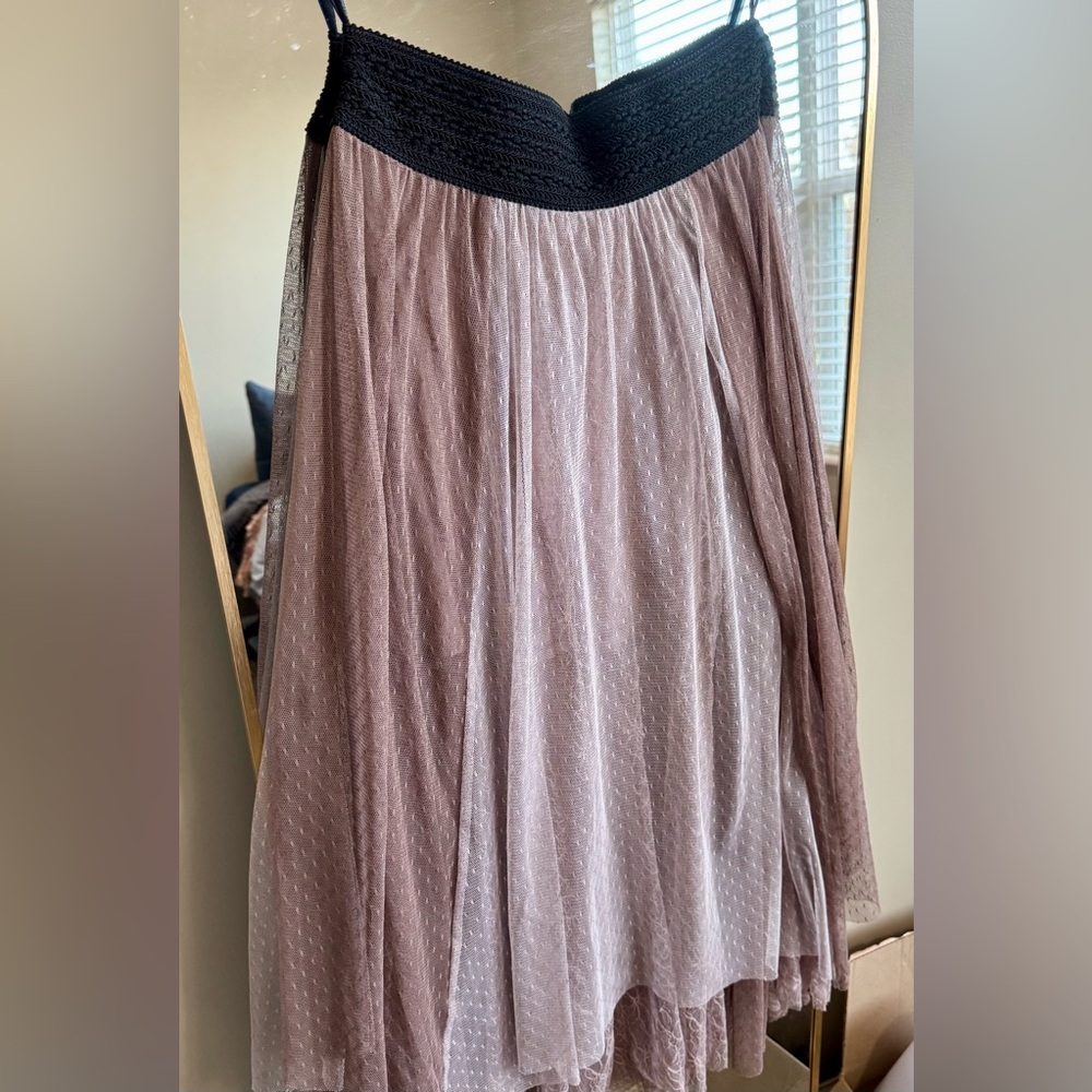 Free People Sugar Plum Fairy Sheer Lace Tulle Skirt
